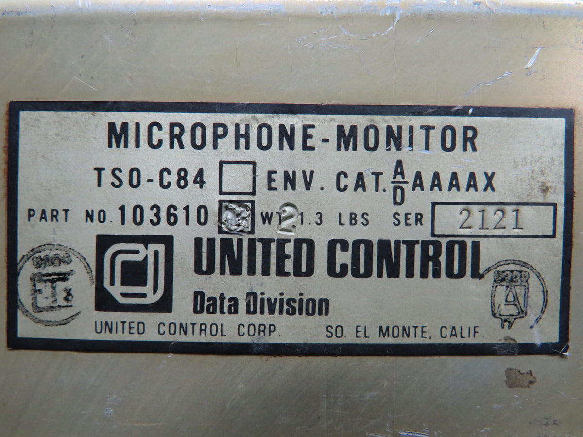 United Control 103610-2 United Control Microphone Monitor