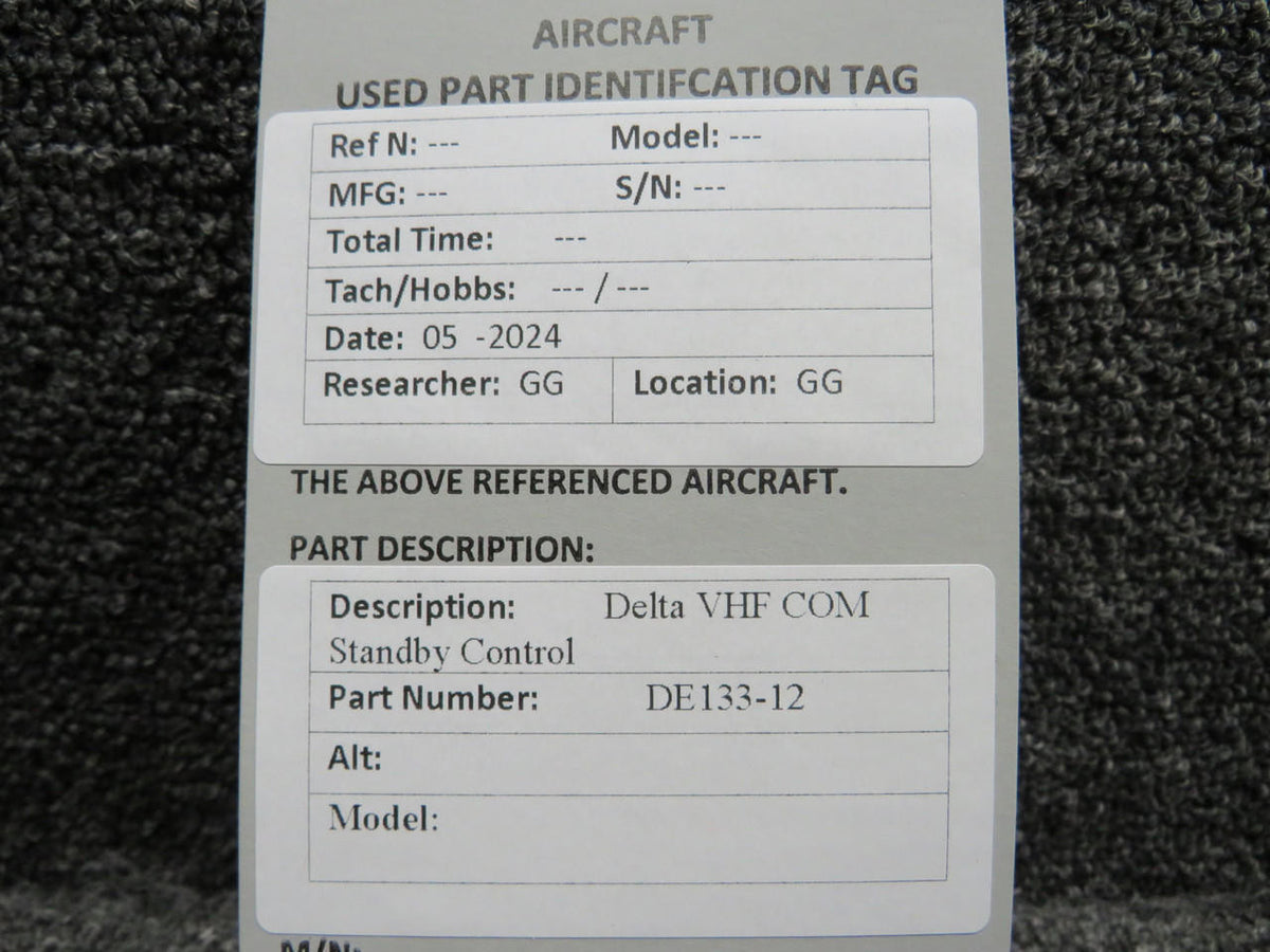 Delta DE133-12 Delta VHF COM Standby Control
