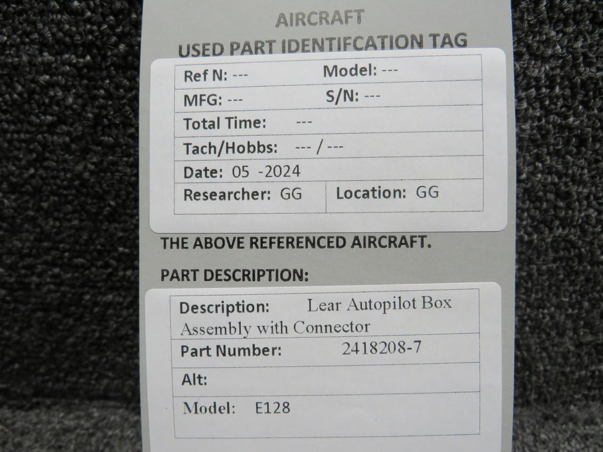 LEAR 2418208-7 Lear E128 Autopilot Box Assembly with Connector