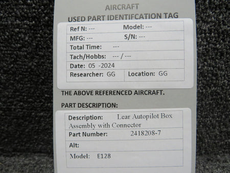 LEAR 2418208-7 Lear E128 Autopilot Box Assembly with Connector