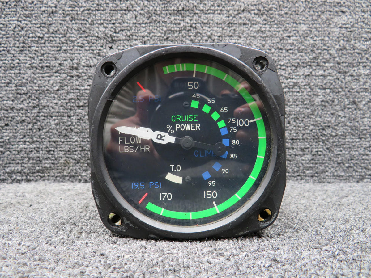 United Instruments 6060-G55 (Alt: C662020-0103RX) United Dual Fuel Flow Indicator