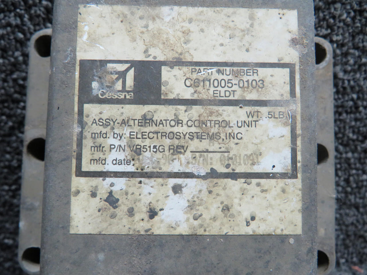 Electrosystems Inc VR515G (Alt: C611005-0103) Electrosystems Alternator Control Unit Assy