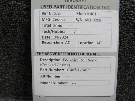 Edo-Aire 1C465-1-240P Edo-Aire Roll Servo (Cracked Casing)
