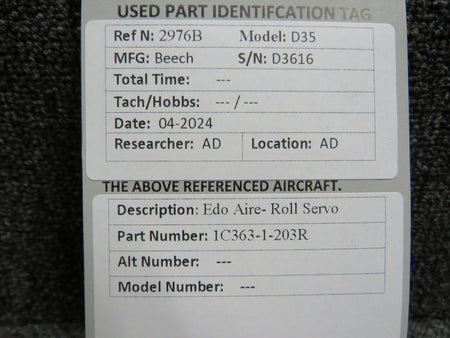 Edo-Aire 1C363-1-203R Edo Aire- Roll Servo