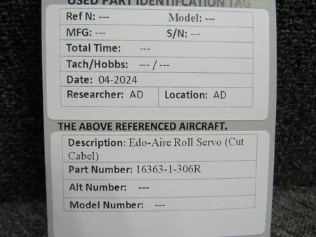 Edo-Aire 16363-1-306R Edo-Aire Roll Servo (Cut Cabel)