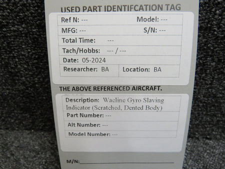 Wacline Gyro Slaving Indicator (Scratched, Dented Body)
