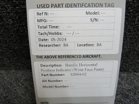 Bendix S2004-02 Bendix Horizontal Position Indicator (Worn Face Paint)