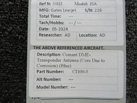 Comant CI100-3 Comant DME Transponder Antenna (Corroded) (Core)