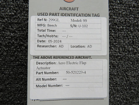 Aero Electric 50-521223-4 Aero Electric Flap Actuator Assembly