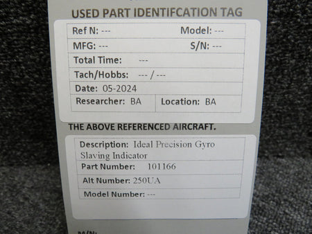Ideal Precision 101166 (Alt: 250UA) Ideal Precision Gyro Slaving Indicator