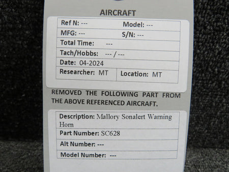Mallory SC628 Mallory Sonalert Warning Horn