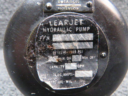 Learjet 2380095-27 Learjet 25 Hydraulic Aux Pump Assembly (1500 PSI)