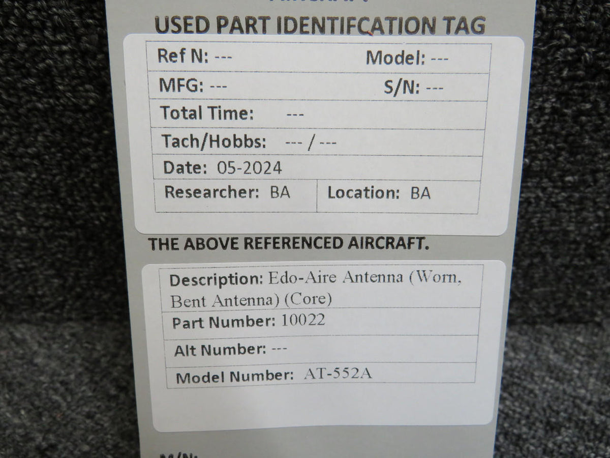 Edo-Aire 10022 Edo-Aire AT-552A Antenna (Worn, Bent Antenna) (Core)