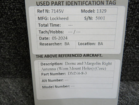 Dorne and Margolin DMN4-8-3 Dorne and Margolin Right Antenna (Worn Mount Holes) (Core)