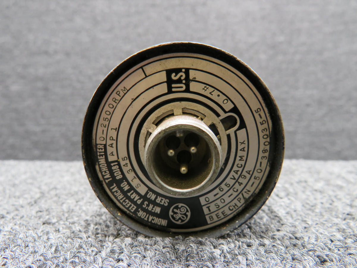 General Electric 8DJ81AAP1 (Alt: 50-380035-5) GE Dual Electrical Tachometer Indicator