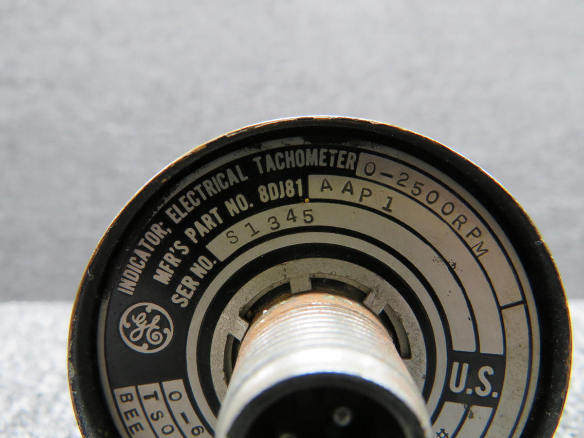 General Electric 8DJ81AAP1 (Alt: 50-380035-5) GE Dual Electrical Tachometer Indicator
