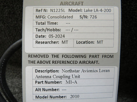 Northstar Avionics M1-A Northstar Avionics 2010 Loran Antenna Coupling Assembly