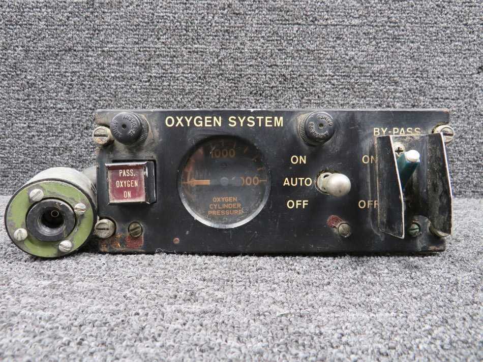 Israel 1124 Oxygen System Panel (Black) with Barometric Switch