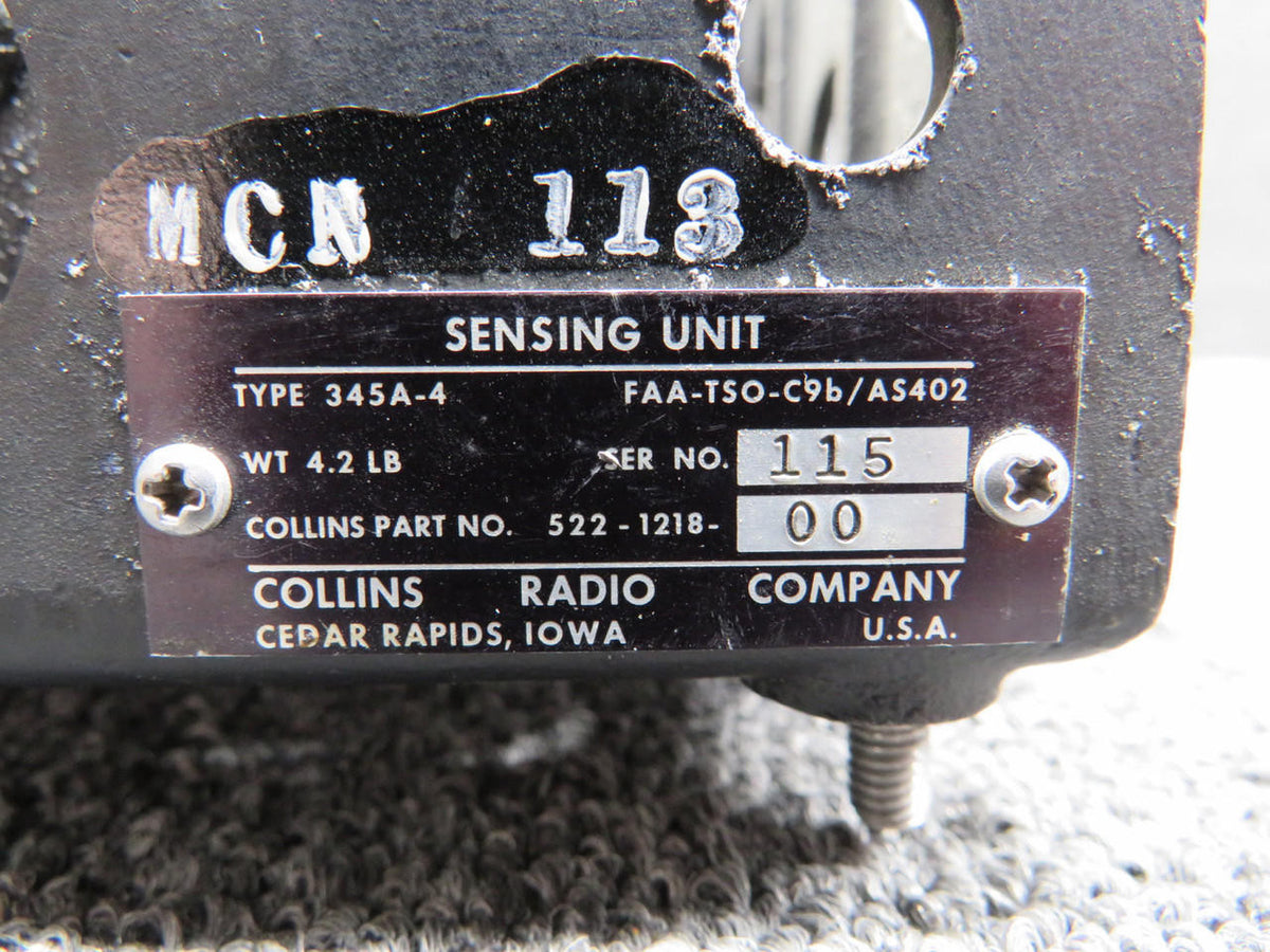 Honeywell JG7005A53 Honeywell 332G-2 Series 2 Rate Gyroscope with Sensing Unit