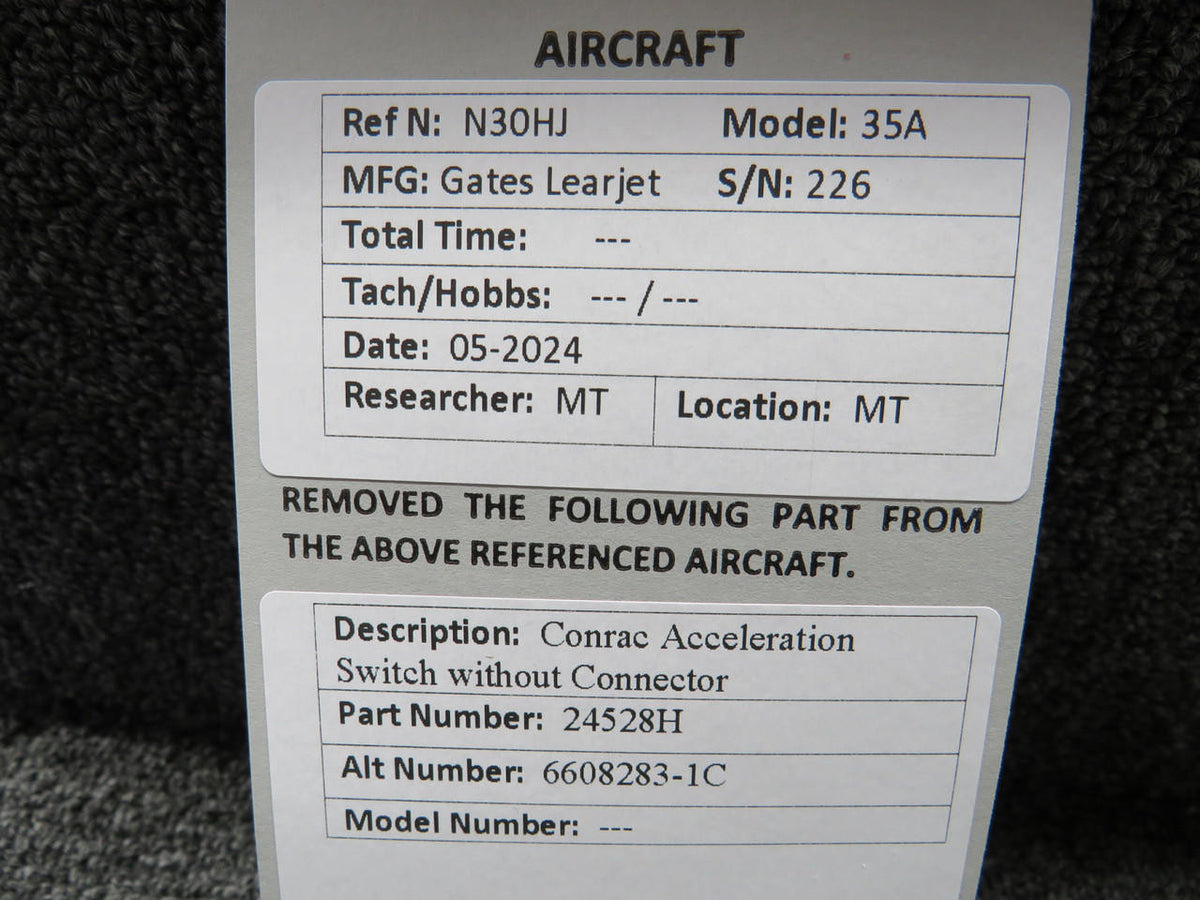 Conrac 24528H (Alt: 6608283-1C) Conrac Acceleration Switch without Connector