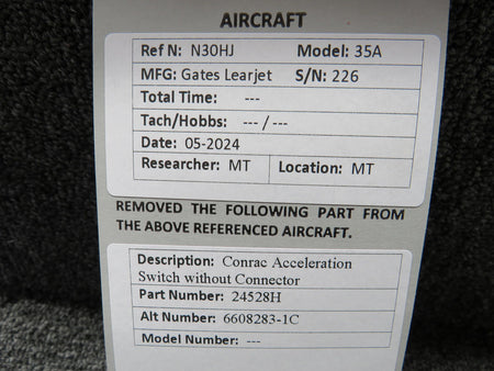 Conrac 24528H (Alt: 6608283-1C) Conrac Acceleration Switch without Connector