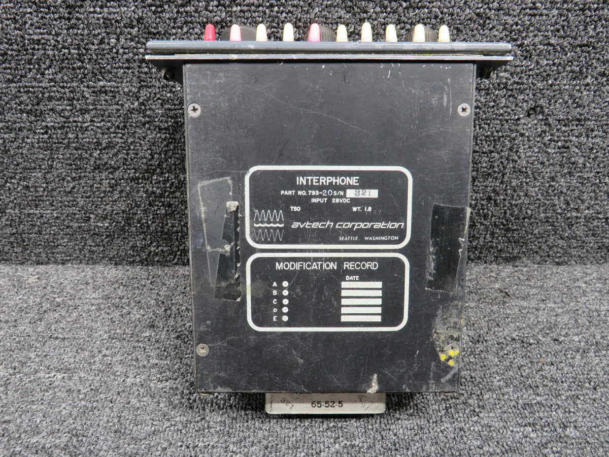 Avtech Corp. 793-20 Avtech Audio Control Panel (Volts: 28)
