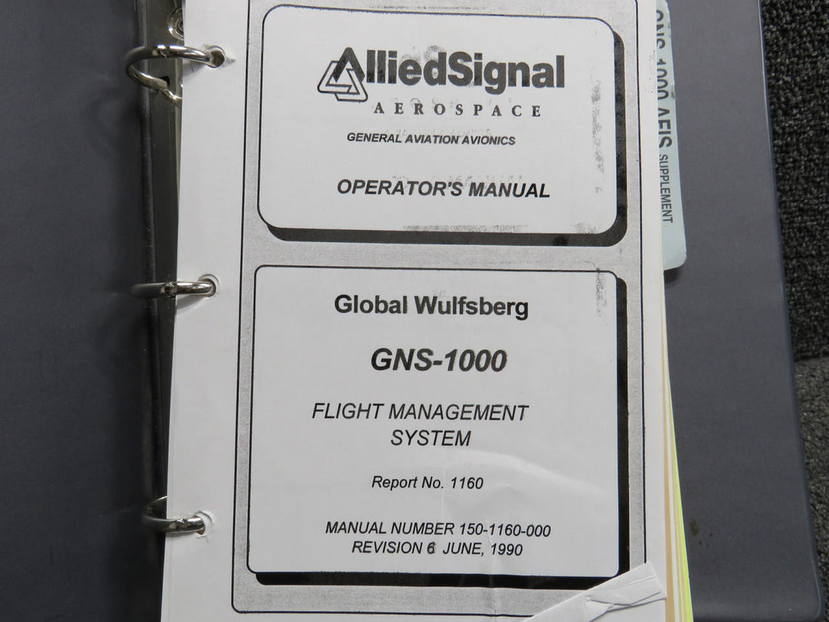 wulfsberg 150-1160-000 Wulfsberg 1990 GNS-1000 Operators Manual