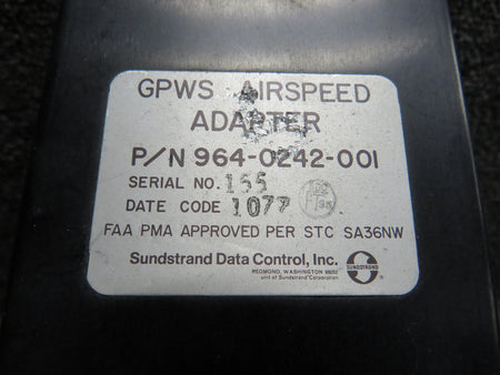 Sunstrand 964-0242-001 Sundstrand GPWS Airspeed Adapter with Mount
