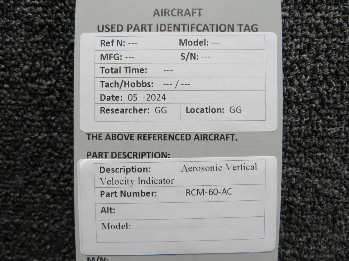 Aerosonic RCM-60-AC Aerosonic Vertical Velocity Indicator