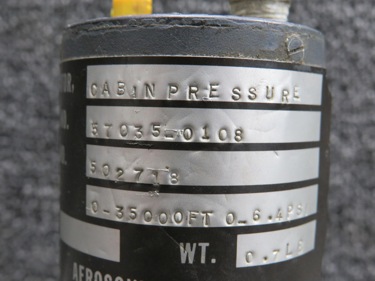 Aerosonic 57035-0108 Aerosonic Cabin Pressure Indicator (Range: 0-35000 FT)