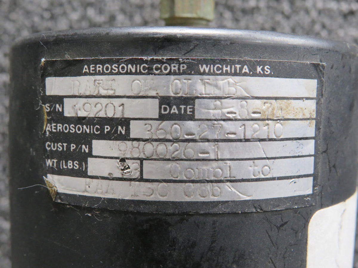 Aerosonic 360-27-1210 (Alt: 980026-1) Aerosonic Rate of Climb Indicator