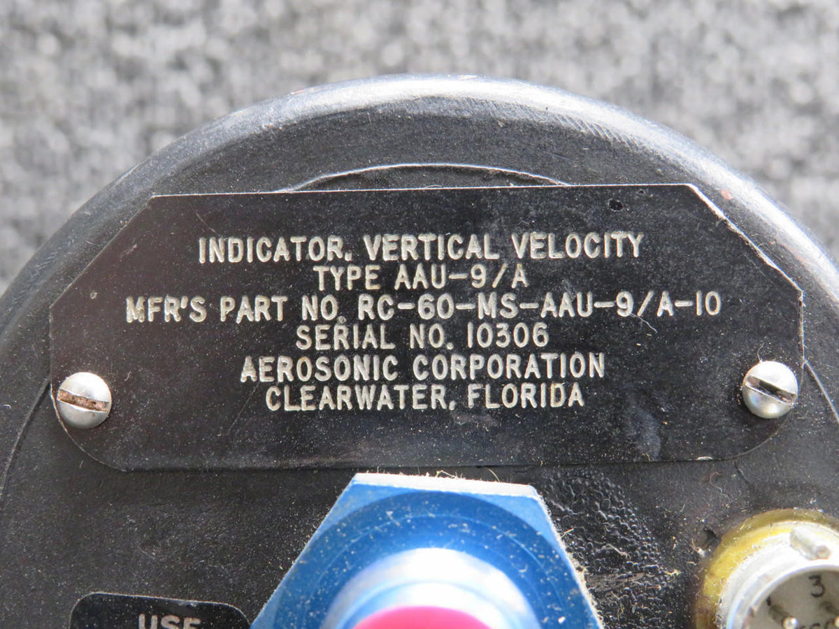 Aerosonic RC-60-MS-AAU-9-A-101 Aerosonic AAU-9-A Vertical Velocity Indicator