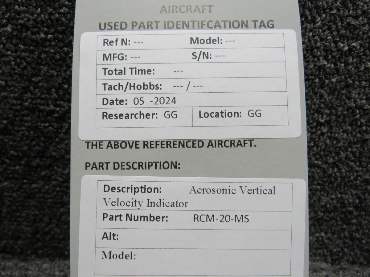 Aerosonic RCM-20-MS Aerosonic Vertical Velocity Indicator