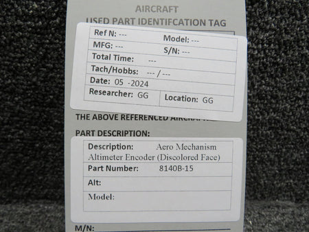 Aero Mechanism 8140B-15 Aero Mechanism Altimeter Encoder (Discolored Face)
