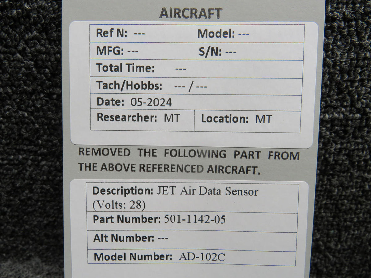 JET Electronics 501-1142-05 JET Electronics AD-102C Air Data Sensor (Volts: 28)