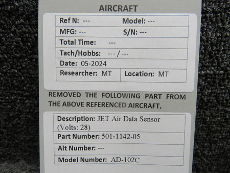 JET Electronics 501-1142-05 JET Electronics AD-102C Air Data Sensor (Volts: 28)