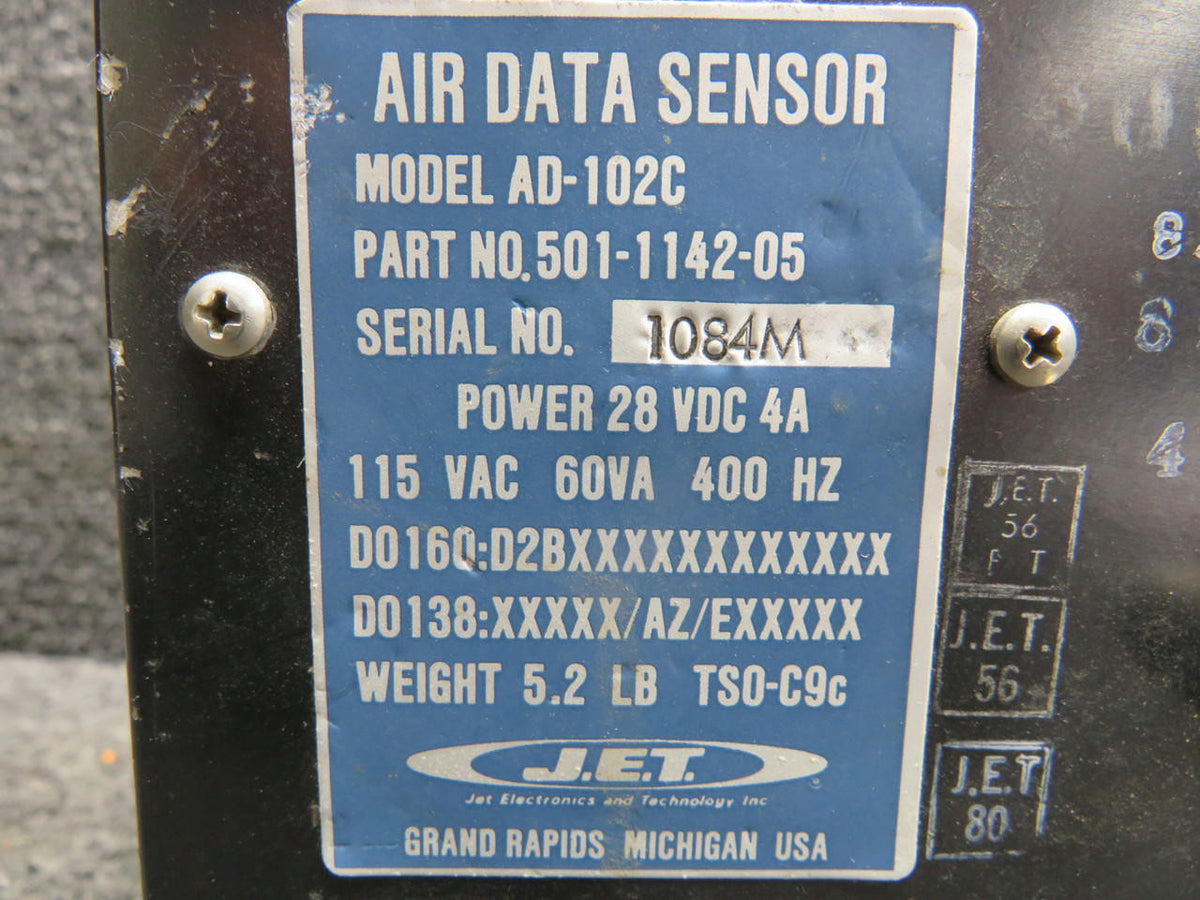 JET Electronics 501-1142-05 JET Electronics AD-102C Air Data Sensor (Volts: 28)