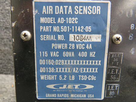 JET Electronics 501-1142-05 JET Electronics AD-102C Air Data Sensor (Volts: 28)