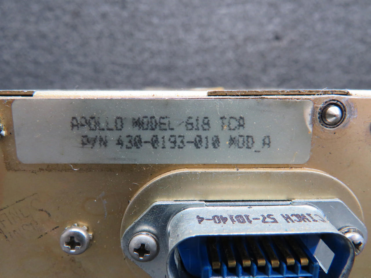 II Morrow  430-0193-010 II Morrow Apollo 618TCA Data Selector Mod A with Tray