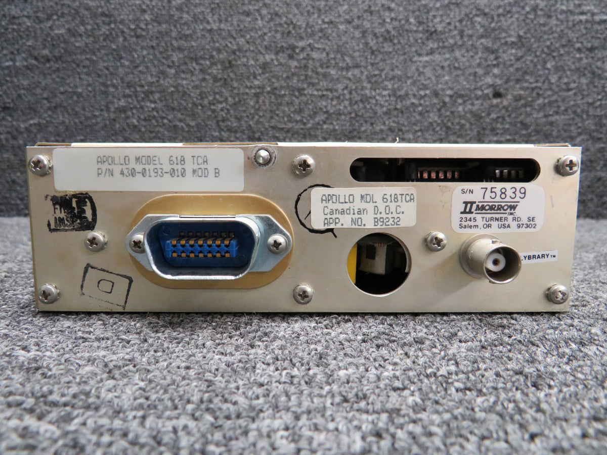 II Morrow  430-0193-010 II Morrow Apollo 618TCA Data Selector Mod B with Tray