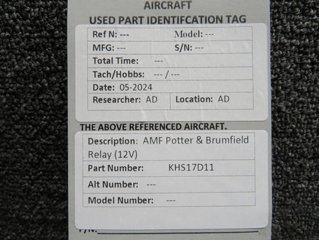 AMF KHS17D11 AMF Potter & Brumfield Relay (12V)