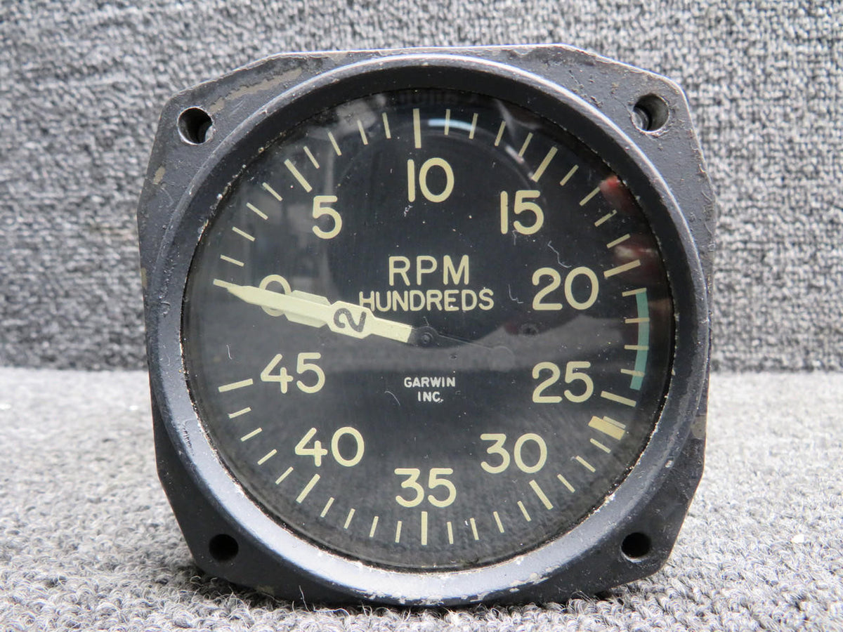 Garwin 22-280 Garwin Dual Tachometer Indicator (Yellowed Face)