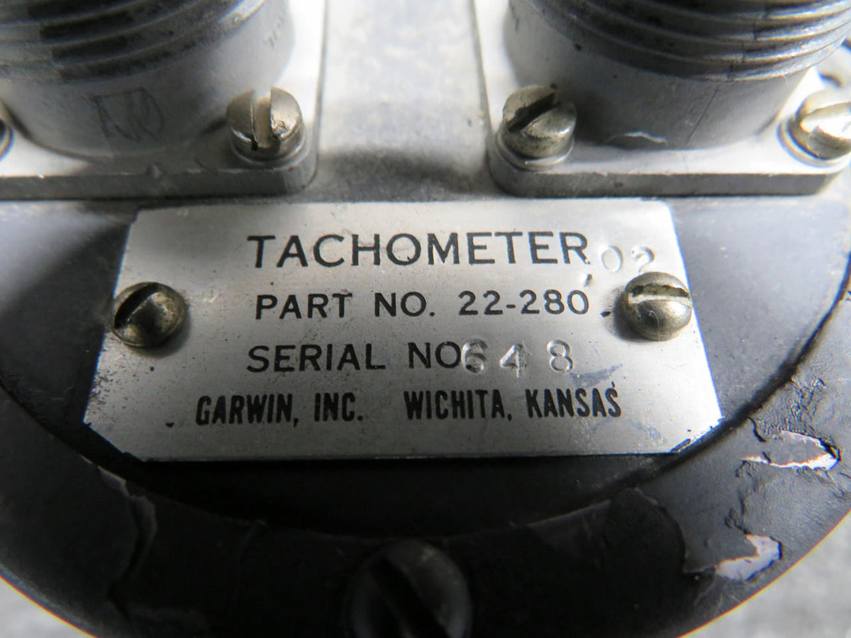 Garwin 22-280 Garwin Dual Tachometer Indicator (Yellowed Face)