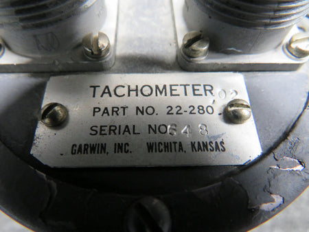 Garwin 22-280 Garwin Dual Tachometer Indicator (Yellowed Face)