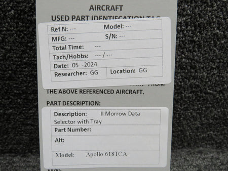 II Morrow Apollo 618TCA Data Selector with Tray