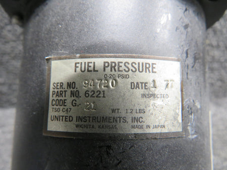 United Instruments 6221 United Instruments Dual Fuel Pressure Indicator (Code G. 21)