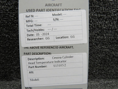 Cessna Aircraft Parts S1310N2 Cessna Cylinder Head Temperature Indicator