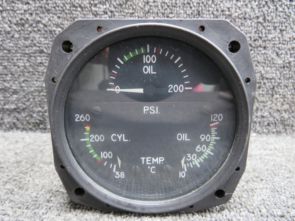Mid-Continent MAC98-10023-001 (Alt: MD-145-18) Mid-Continent Tri-Engine Gauge Indicator