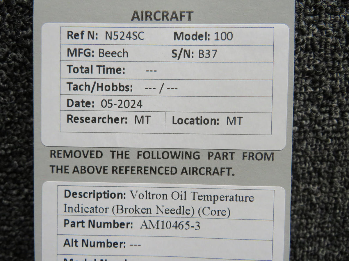 voltron AM10465-3 Voltron Oil Temperature Indicator (Broken Needle) (Core)