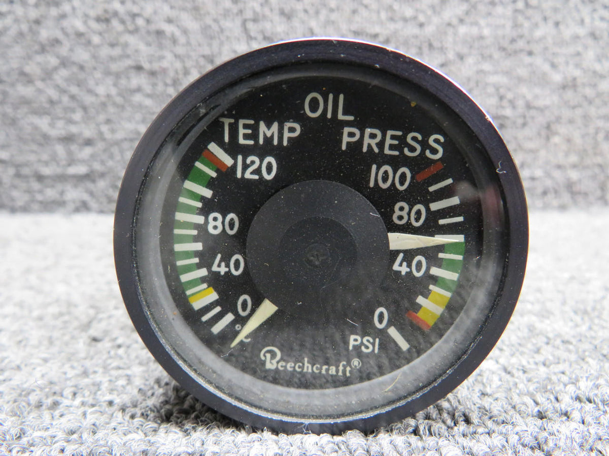 Aerosonic 68820-1121 Aerosonic Dual Oil Pressure and Temp Indicator (Face Separating)